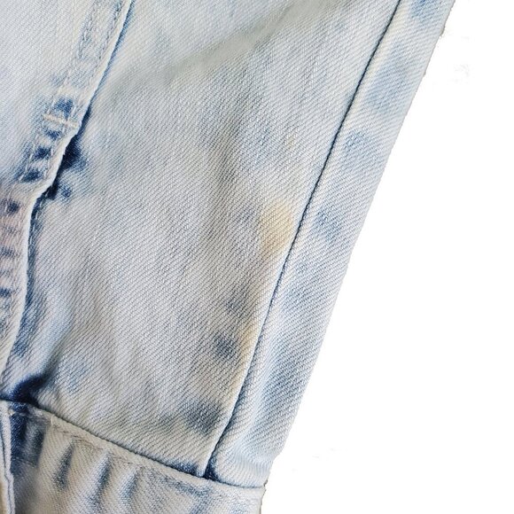 Jak & Rae Acid Wash Saks 5th Ave Very Rare Vintage Y2K Jean Jacket Patches S - Picture 12 of 16